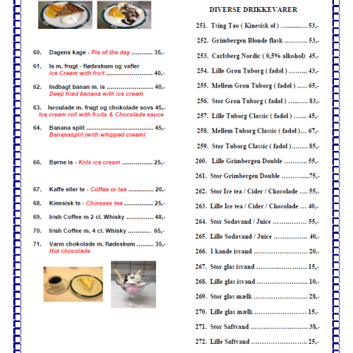 Kinesisk Restaurant Kalundborg Dessert