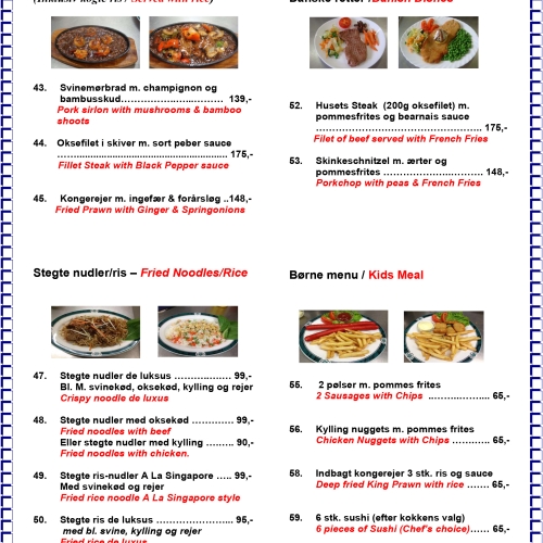 Kinesisk Restaurant Kalundborg Danske retter